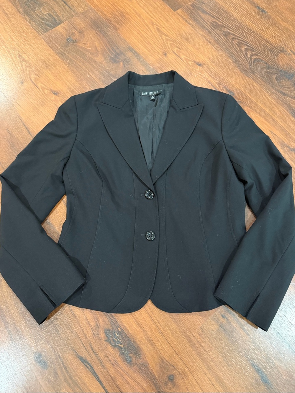 Lafayette 148 Womens Black Wool Blazer Size 8